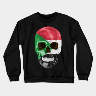 Sudan Flag Skull - Gift for Sudanese With Roots From Sudan Crewneck Sweatshirt